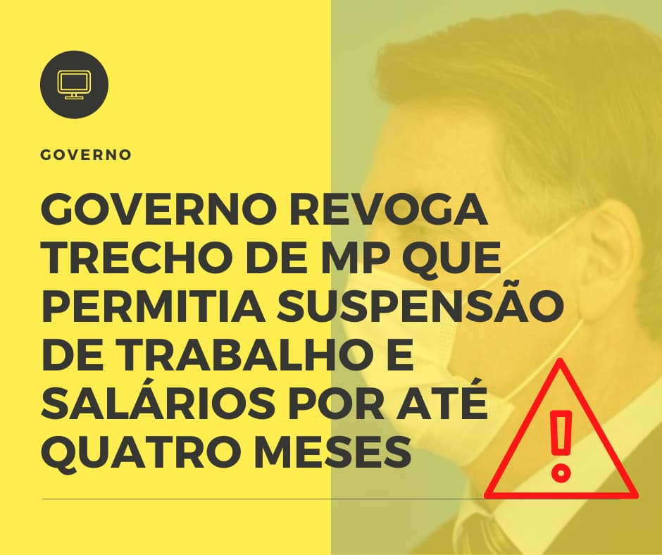 Governo Revoga Trecho De Mp Que Permitia Suspensão De Trabalho E Salários Por Até Quatro Meses Notícias E Artigos Contábeis Notícias E Artigos Contábeis - Adjutos Assessoria Contábil